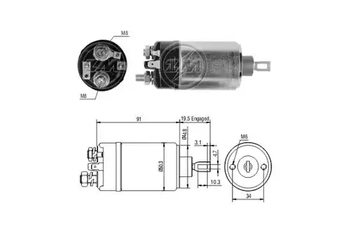 магнитен превключвател, стартер ERA ZM722