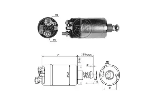 магнитен превключвател, стартер ERA ZM728