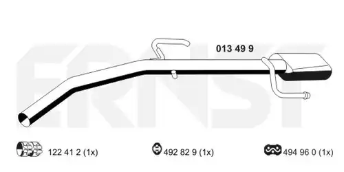 изпускателна тръба ERNST 013499