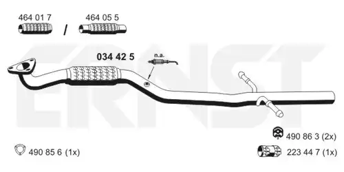 изпускателна тръба ERNST 034425