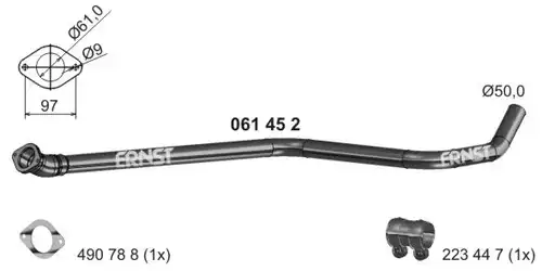 изпускателна тръба ERNST 061452