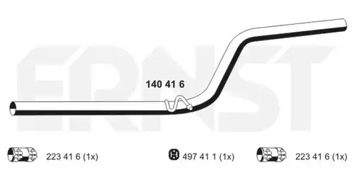 изпускателна тръба ERNST 140416