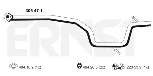 изпускателна тръба ERNST 305471