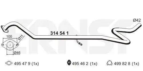 изпускателна тръба ERNST 314541