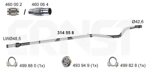 изпускателна тръба ERNST 314558