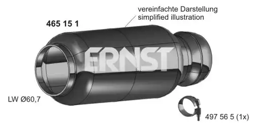 ремонтна тръба, катализатор ERNST 465151