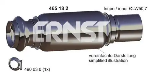 ремонтна тръба, катализатор ERNST 465182