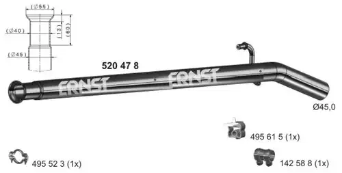 изпускателна тръба ERNST 520478