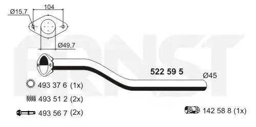 изпускателна тръба ERNST 522595