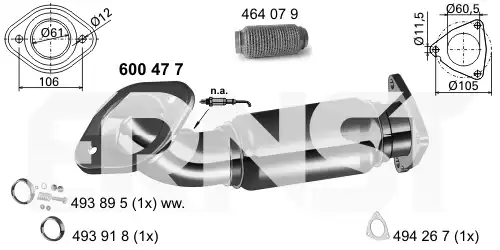 изпускателна тръба ERNST 600477