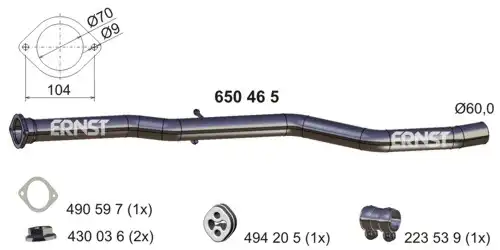 изпускателна тръба ERNST 650465