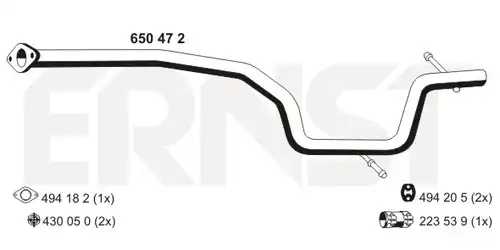 изпускателна тръба ERNST 650472