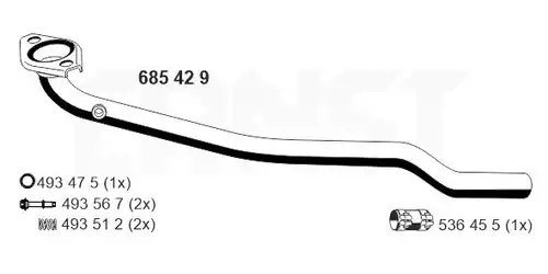 изпускателна тръба ERNST 685429