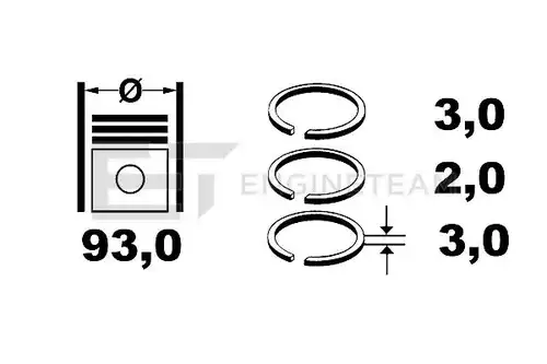 комплект сегменти ET ENGINETEAM R1001300