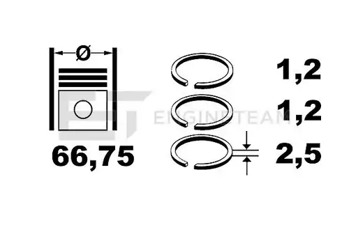 комплект сегменти ET ENGINETEAM R1008925