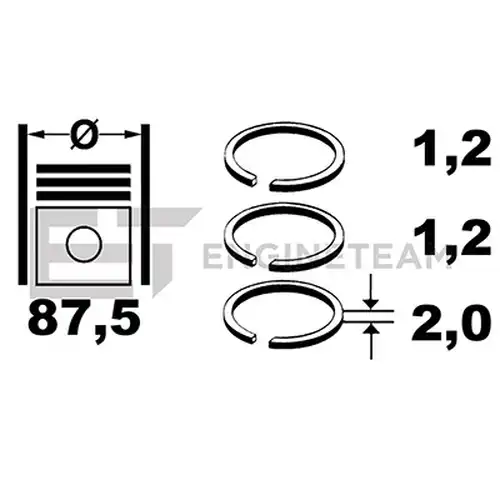 комплект сегменти ET ENGINETEAM R1012600