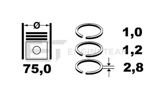 комплект сегменти ET ENGINETEAM R4000200