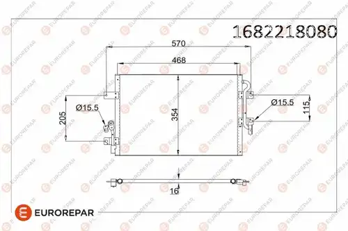 кондензатор, климатизация EUROREPAR 1682218080