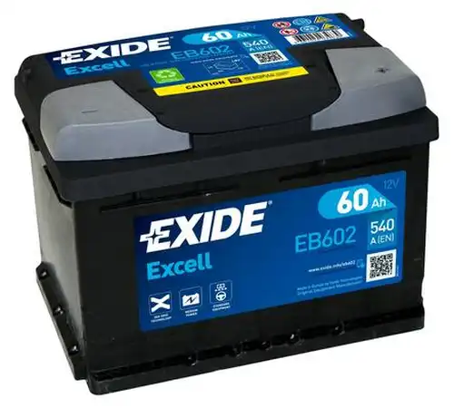 стартов акумулатор EXIDE EB602