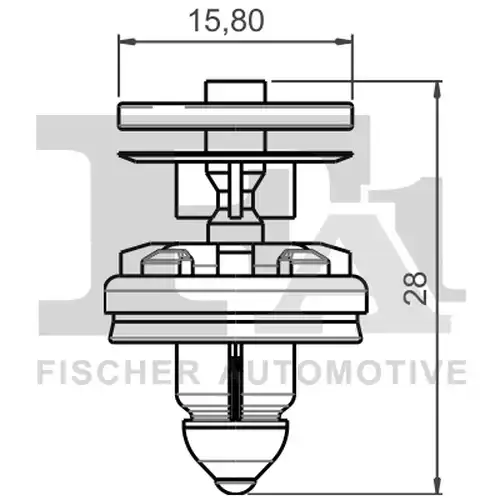 клипс (щипка), декоративна/ предпазна лайсна FA1 13-40002.25