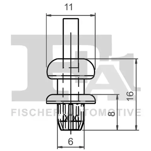 клипс (щипка), декоративна/ предпазна лайсна FA1 21-20013.25