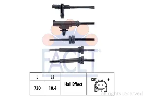 датчик, обороти на колелото FACET 21.0228