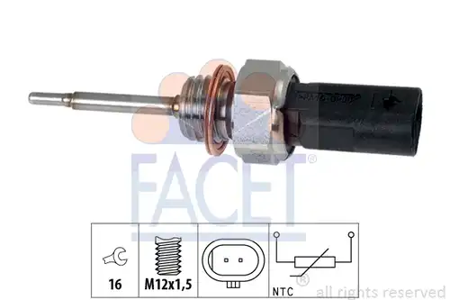 датчик, температура на изгорелите газове FACET 22.0257
