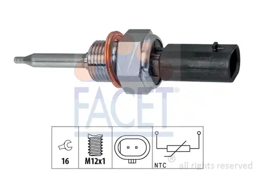 датчик, температура на изгорелите газове FACET 22.0258