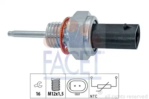 датчик, температура на изгорелите газове FACET 22.0260