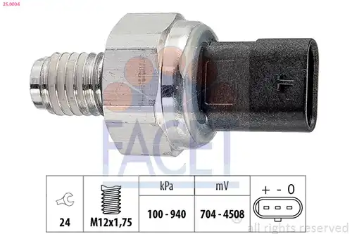 датчик, налягане на маслото FACET 25.0004
