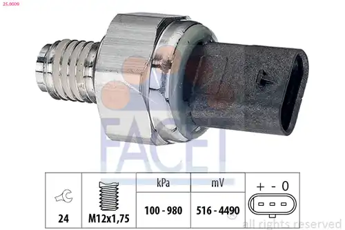 датчик, налягане на маслото FACET 25.0009