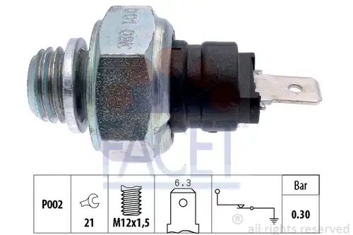 датчик за налягане на маслото FACET 7.0001