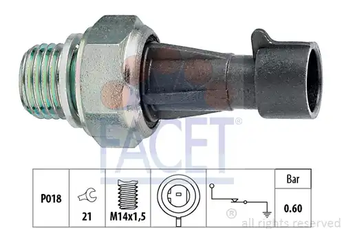датчик за налягане на маслото FACET 7.0129