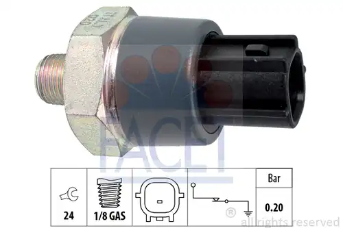 датчик за налягане на маслото FACET 7.0166