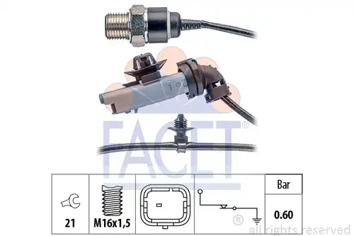 датчик за налягане на маслото FACET 7.0199