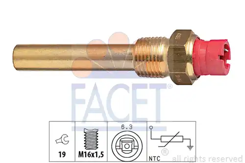 датчик, темература на маслото FACET 7.3006