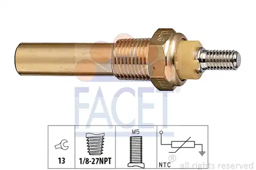 датчик, температура на охладителната течност FACET 7.3135