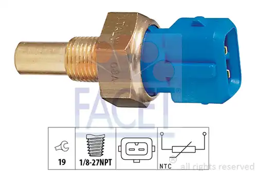 датчик, температура на охладителната течност FACET 7.3156