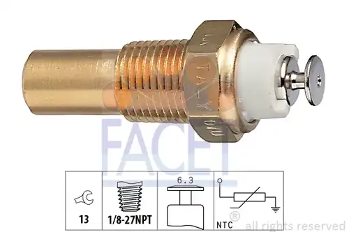 датчик, температура на охладителната течност FACET 7.3235