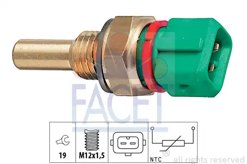 датчик, температура на охладителната течност FACET 7.3243