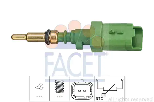 датчик, температура на охладителната течност FACET 7.3385