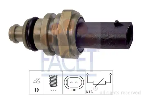 датчик, температура на охладителната течност FACET 7.3401