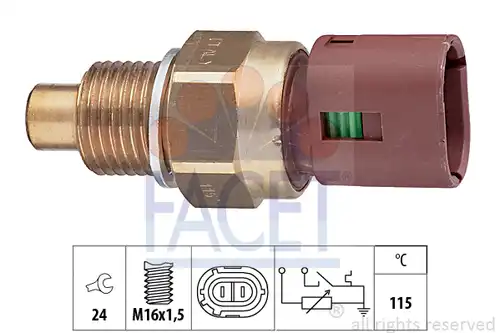 датчик, температура на охладителната течност FACET 7.3540