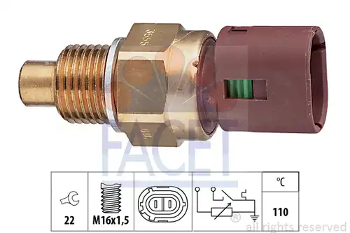 датчик, температура на охладителната течност FACET 7.3555