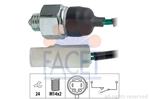 включвател, светлини за движение на заден ход FACET 7.6206