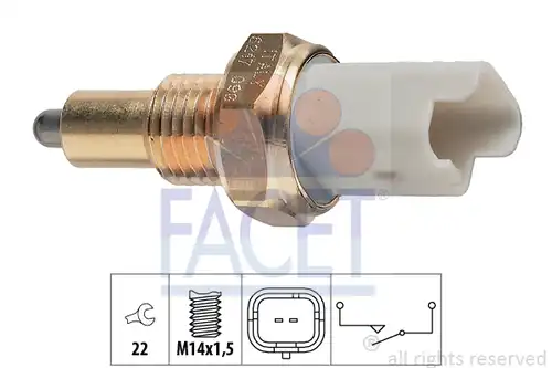 включвател, светлини за движение на заден ход FACET 7.6217