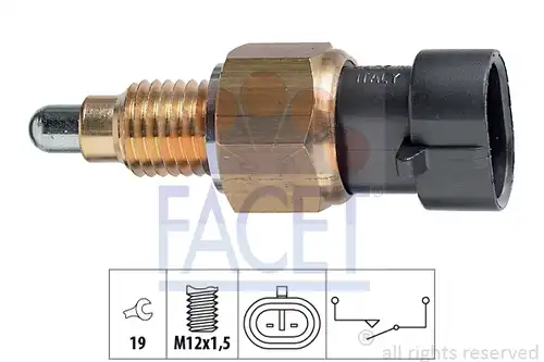 включвател, светлини за движение на заден ход FACET 7.6249