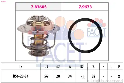 термостат, охладителна течност FACET 7.7920