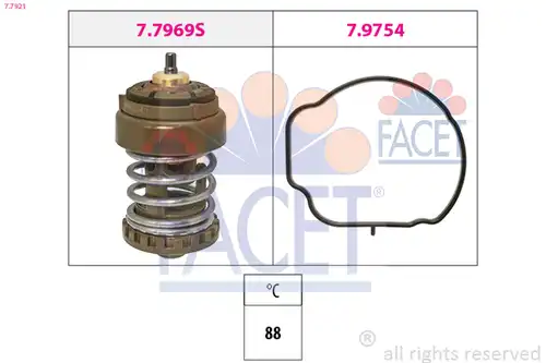 термостат, охладителна течност FACET 7.7921