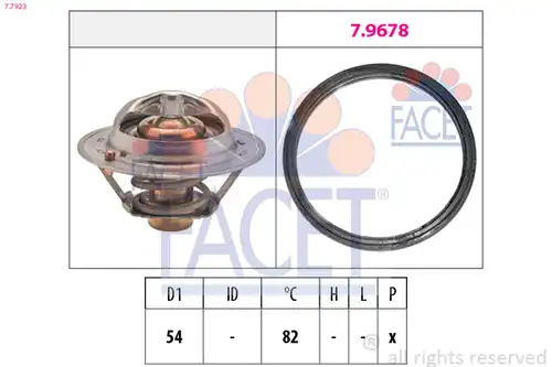 термостат, охладителна течност FACET 7.7923